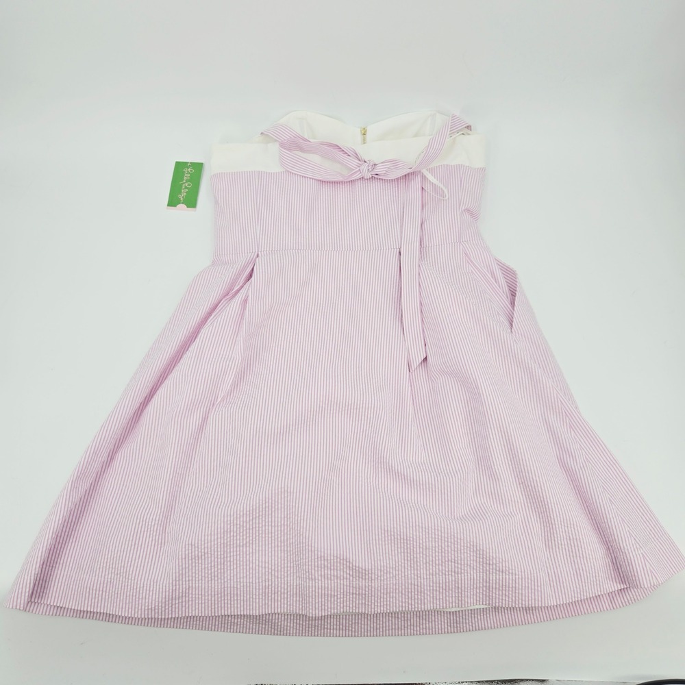 Lilly Pulitzer Marisa Dress Pink Hyacinth Lucky Seersucker NWT 12 Summer Wedding - Picture 2 of 12